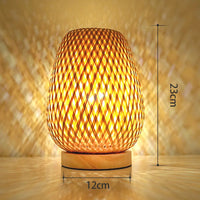 Petite lampe de Table en rotin à intensité variable