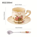 theiere ceramique avec soucoupe style elegant tea time