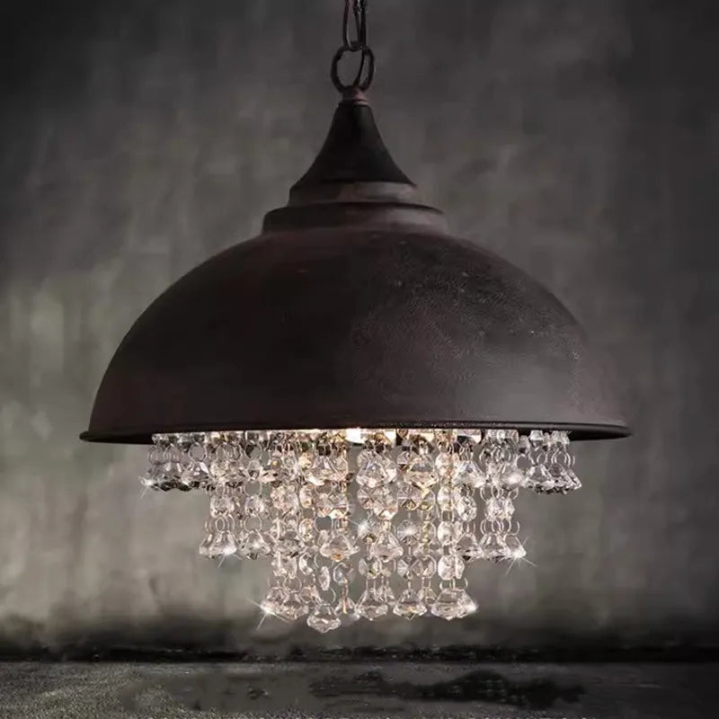 suspension vintage cristal pour bar et café décoration