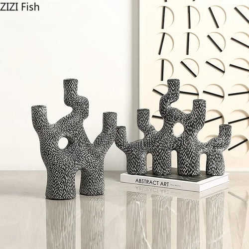 bougeoir en corail extraterrestre abstrait pour décoration artisanale