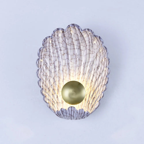 applique murale moderne led avec petite coquille créative