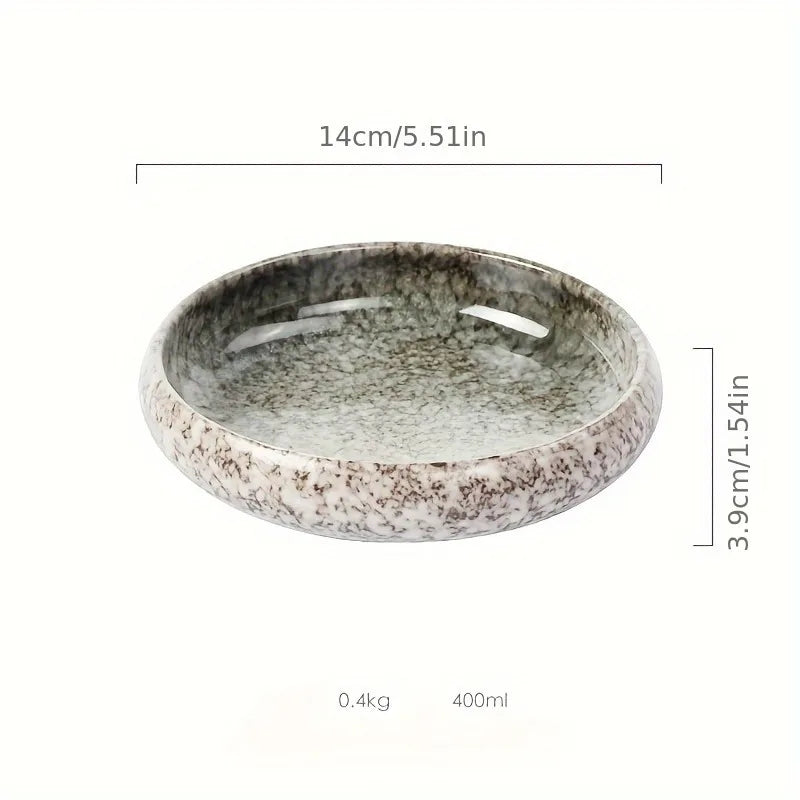 Assiette ceramique emaillee style coreen 15 cm salade
