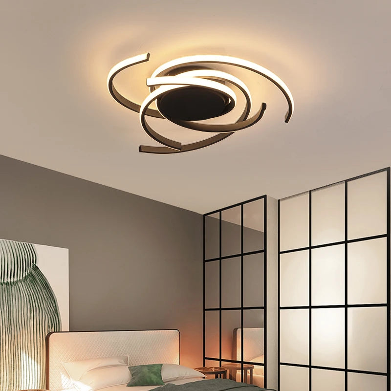 plafonnier led moderne avec télécommande pour décoration intérieure - vue 6 sur 11