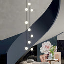 lustre long moderne minimaliste pour duplex villa appartement