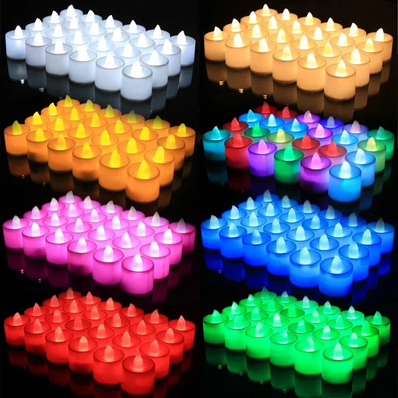 bougies led sans flamme décoration fête mariage noël en forme de cœur - vue 6 sur 14