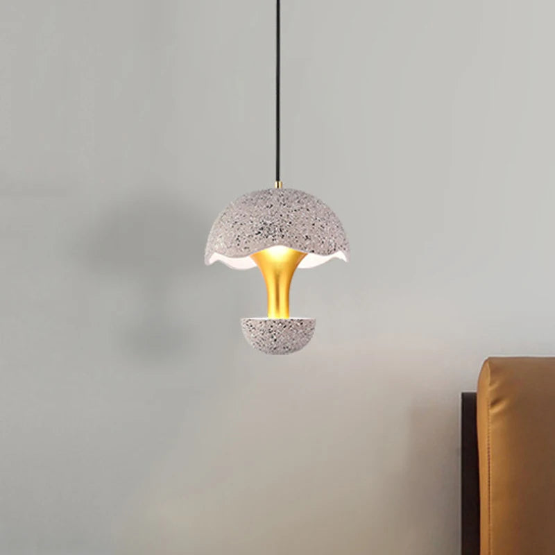 suspension créative champignon en ciment pour restaurant café bar