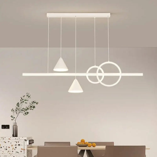 SANDYHA lustres de luxe modernes longue bande Led lampe créative décor intérieur salle à manger salon Table luminaires suspendus