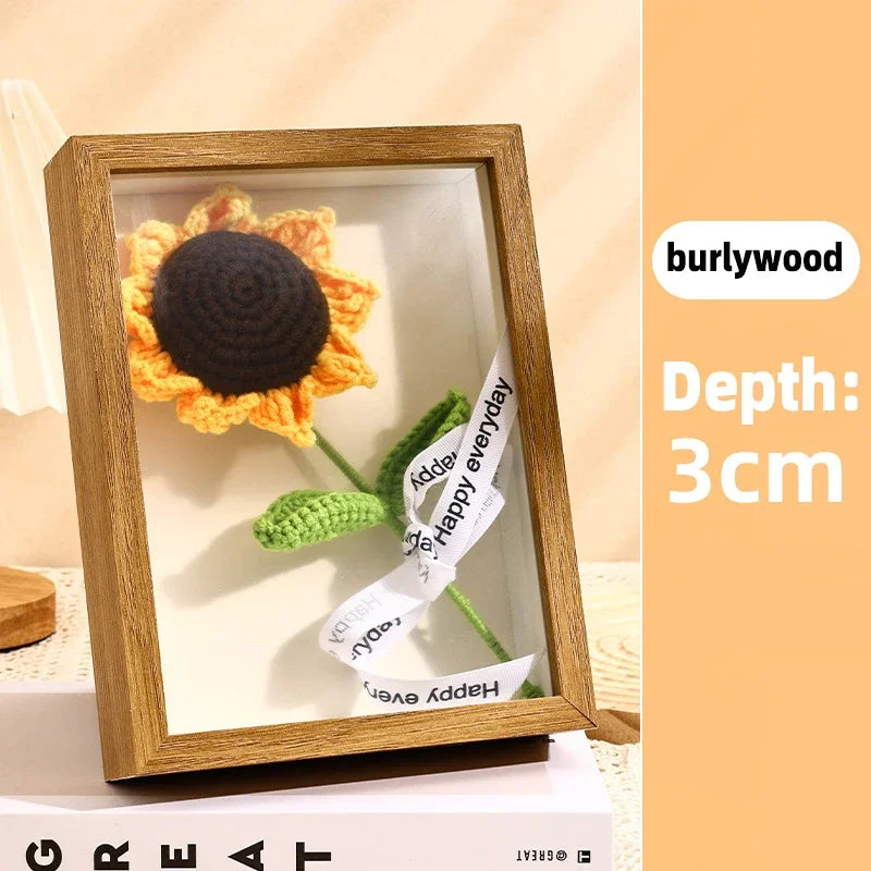 cadres photo en bois 3d support fleurs séchées fait main décoration - vue 9 sur 14