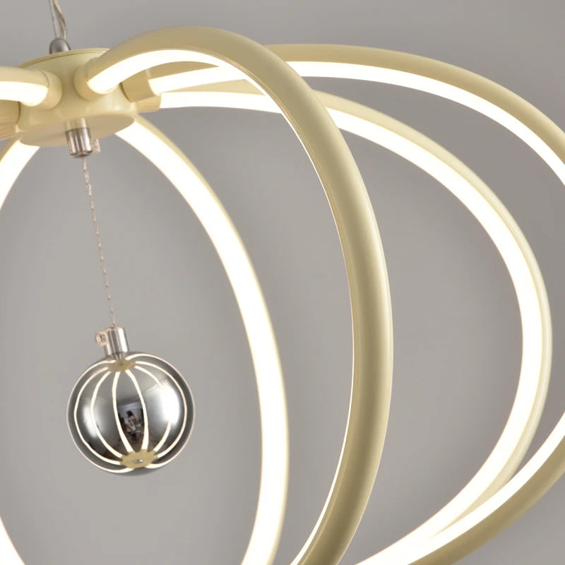 lustre led suspendu pour décoration intérieure et éclairage moderne - vue 7 sur 9