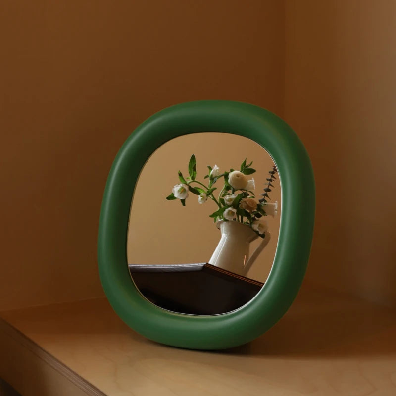 miroirs décoratifs ronds mignons pour maquillage suspendus à la main - vue 7 sur 8