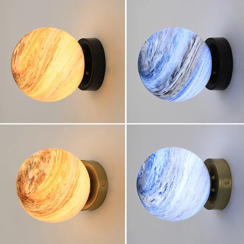 plafonnier planet ball moderne minimaliste pour éclairage intérieur européen - vue 2 sur 9