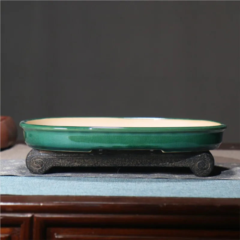 pot de fleurs rond en sable pour bonsaï rétro et succulentes - vue 5 sur 19
