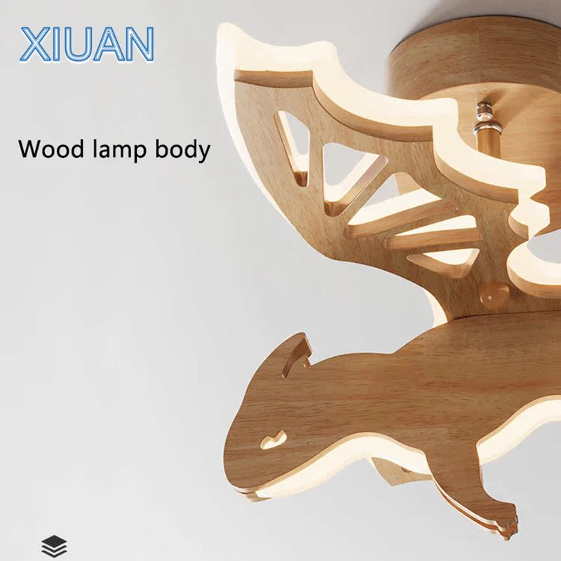 plafonnier led dragon pour enfants style nordique naturel - vue 6 sur 7