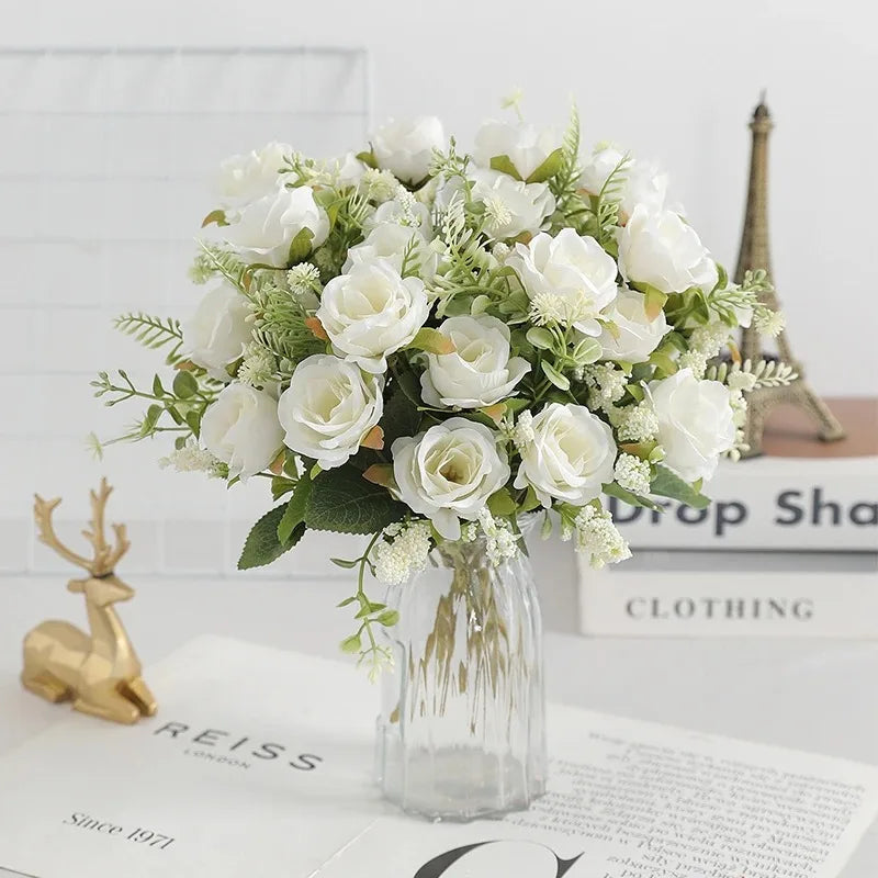 bouquet de pivoines artificielles pour mariage et décoration intérieure - vue 5 sur 15