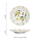 Assiette céramique motif citron style europeen cuisine