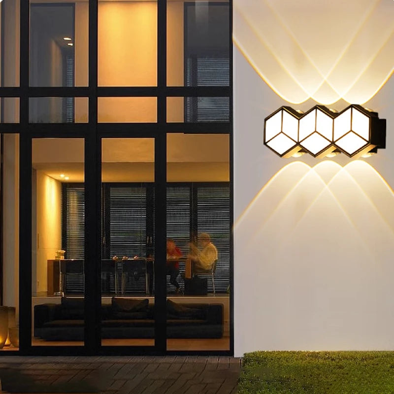 Applique murale imperméables extérieures lampe de applique murale LED moderne Applique murale décorative intérieure extérieure Garage luminaire mural étanche - vue 4 sur 9