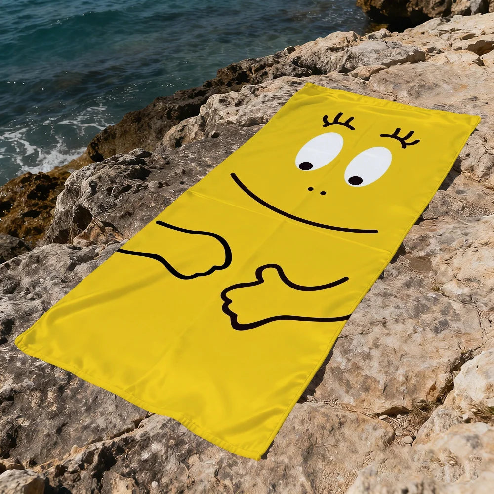 Serviette de plage barbapapa dessin animé séchage rapide - vue 7 sur 7