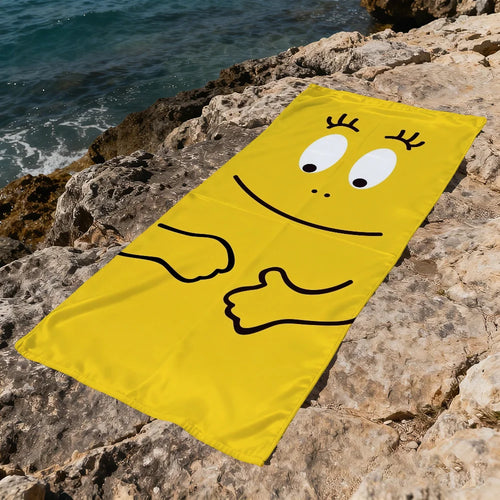 serviette de plage barbapapas sechage rapide douce dessin