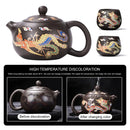 theiere argile dragons phenix gongfu artisanale changeante