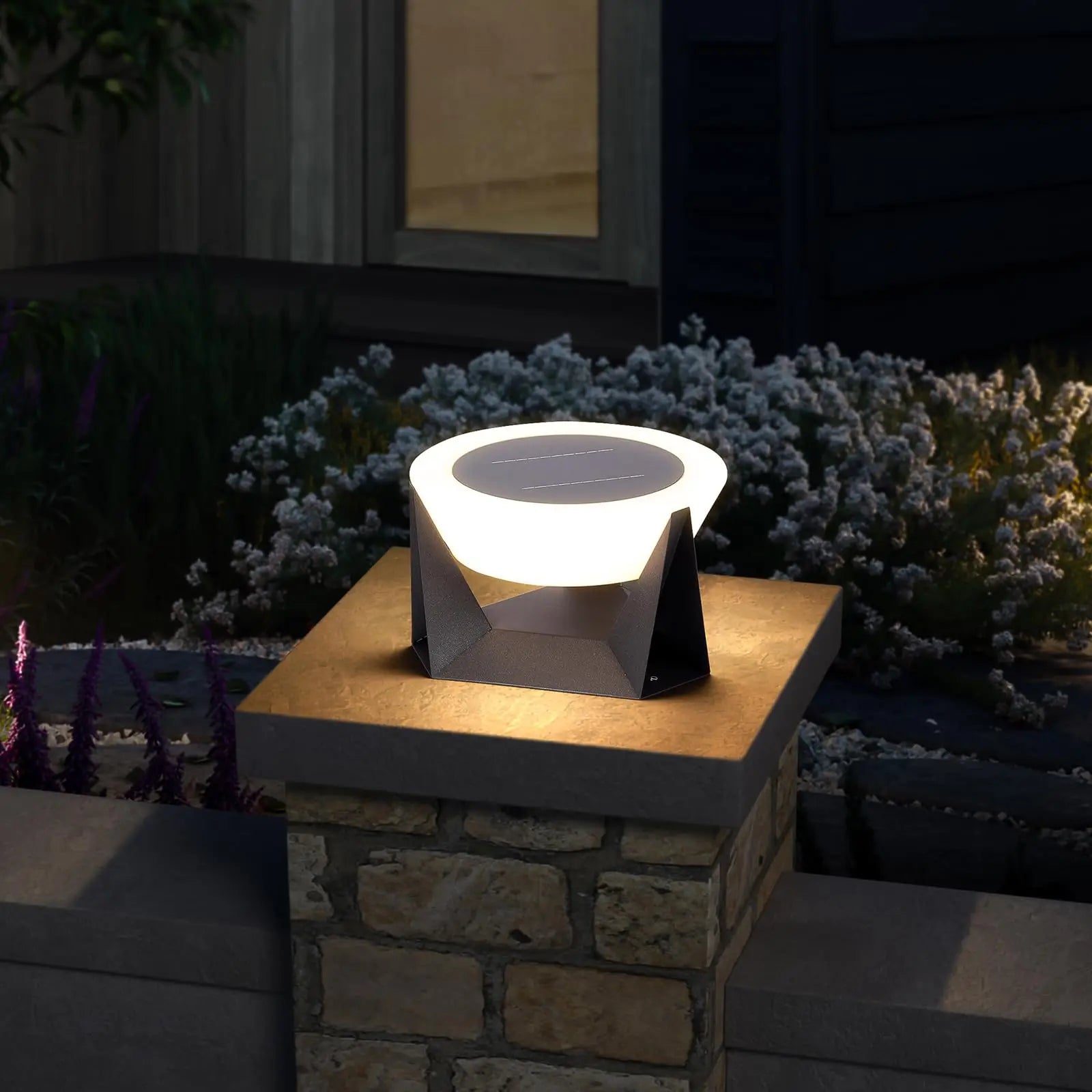 lampadaire solaire moderne pour jardin et terrasse