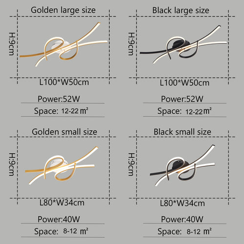 Modern Alexa LED Chandelier For Smart Home, Used In Living Room, Bedroom, Study, Lampara Technology Black/gold Modern Chandelier