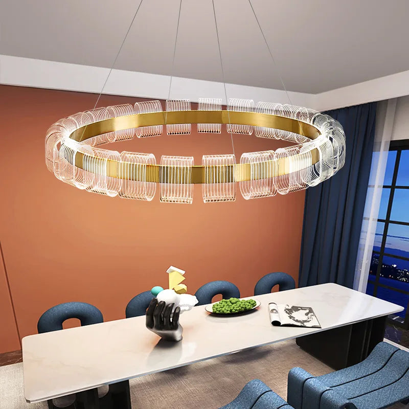 plafonnier led suspendu design moderne luminaire décoratif 	 2023 - vue 4 sur 8