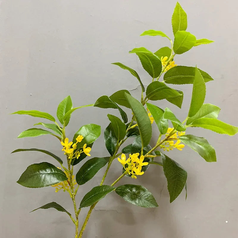 lot de 6 plantes artificielles en soie osmanthus pour décoration commerciale - vue 7 sur 8