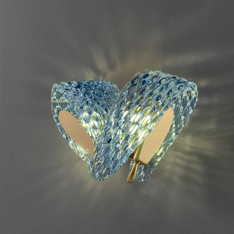 applique murale led de luxe en forme de fleur moderne en cuivre - vue 3 sur 8