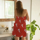 Serviette de plage microfibre motif cerf séchage rapide