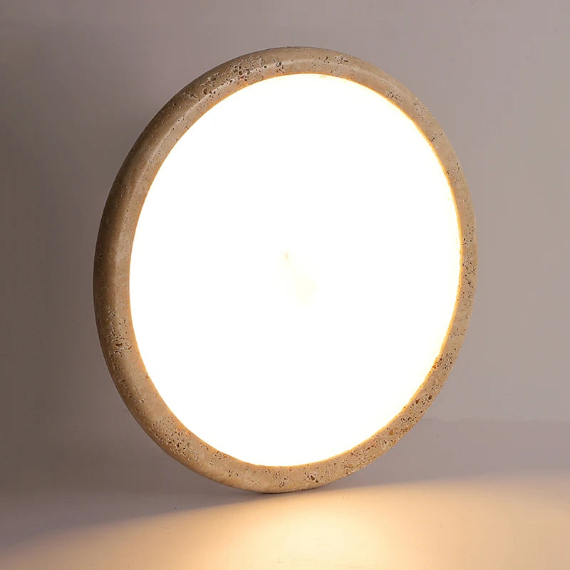 Plafonnier Led en travertin jaune - vue 5 sur 6