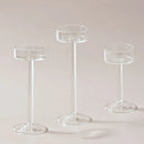 ensemble de bougeoirs en verre pour décoration de table élégante