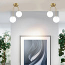 plafonnier boule simple en acrylique pour divers espaces