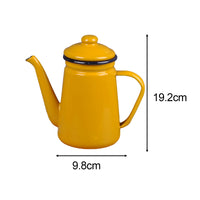 Cafetière émaillée vintage poignée 1 1l rétro cuisine