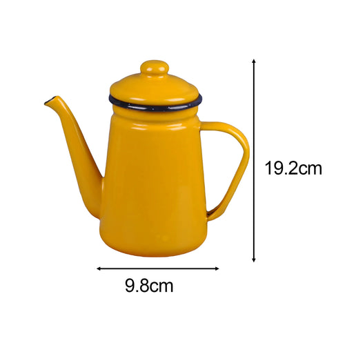Cafetière émaillée vintage poignée 1 1l rétro cuisine