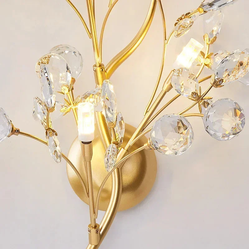 applique murale led luxe en cristal pour décoration intérieure - vue 6 sur 8