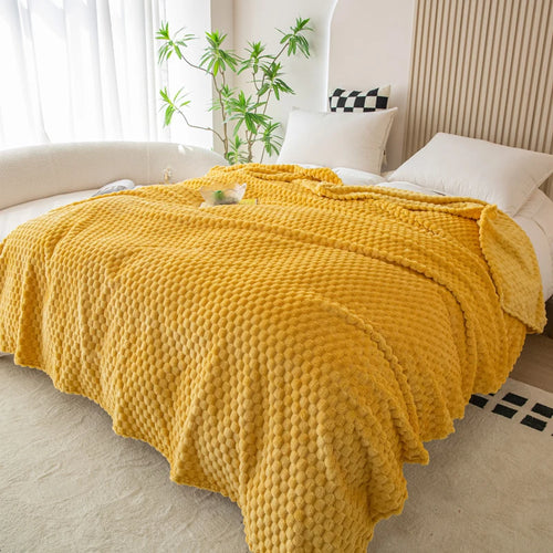 Plaid carreaux doux en velours moelleux salon chambre