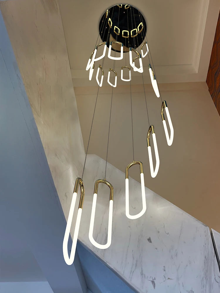 suspension moderne design nordique éclairage led loft élégant - vue 6 sur 15