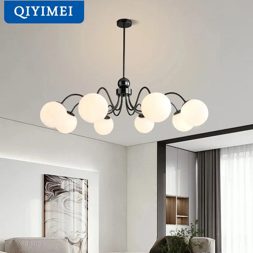 lustre led qiyimei artglass pour éclairage intérieur décoratif