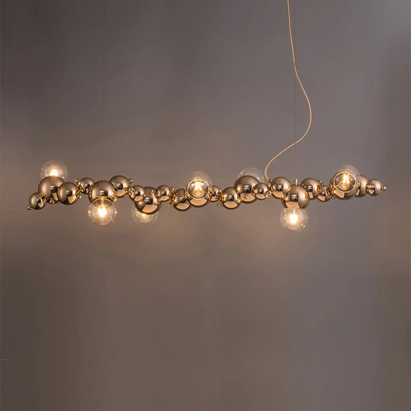 lustre led design moléculaire éclairage tendance 2024 suspension