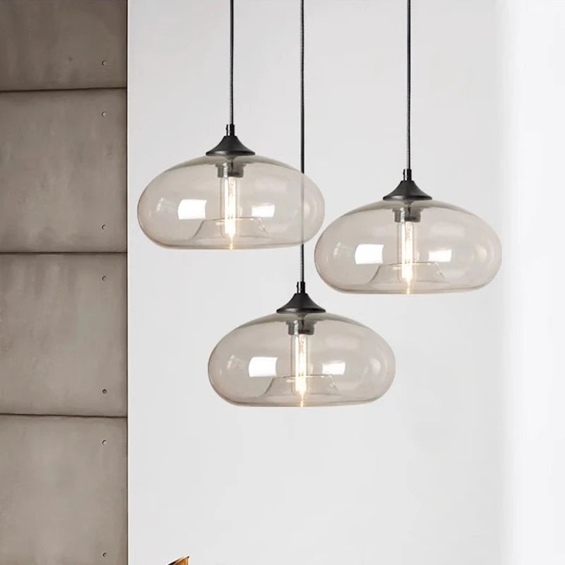 suspension modernes en verre pour restaurant bar boutique