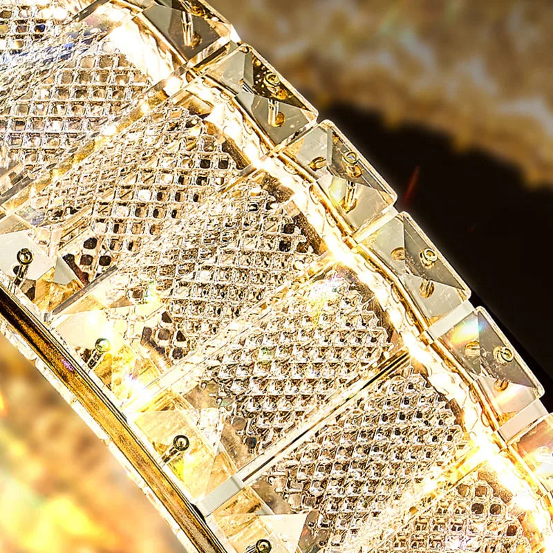 lustre de luxe en cristal pour villas haut de gamme personnalisé