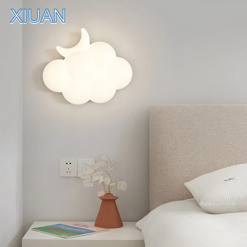 applique murale moderne en forme de nuage blanc pour intérieur - vue 6 sur 12