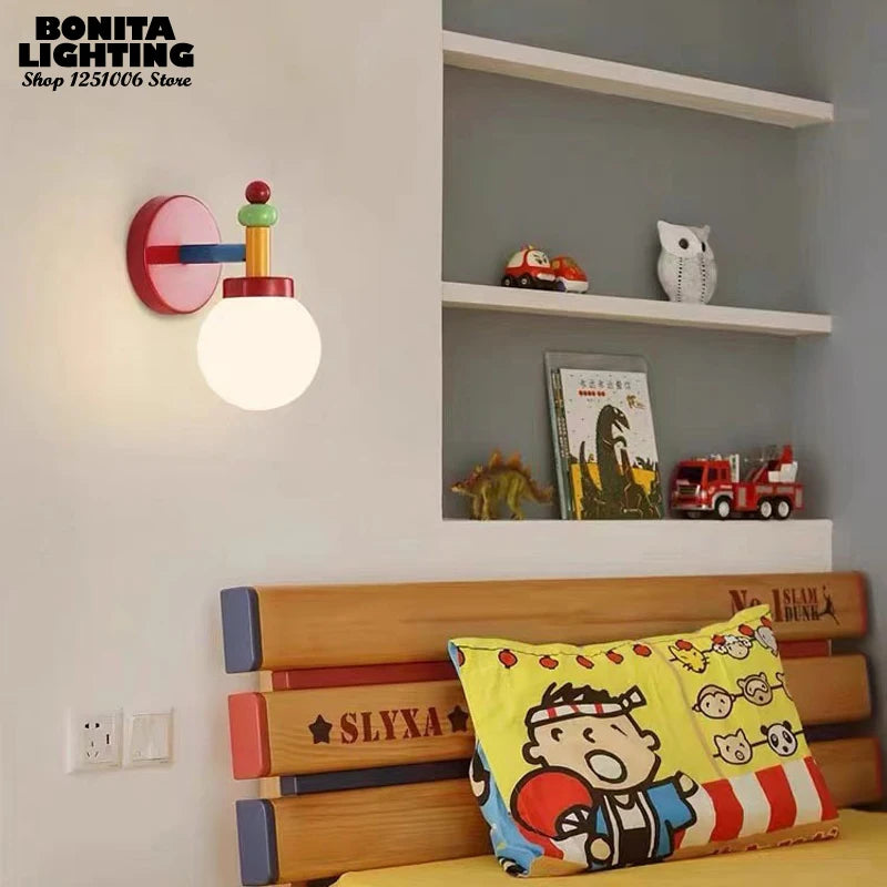 applique murale rétro en blocs de construction pour enfants - vue 6 sur 7