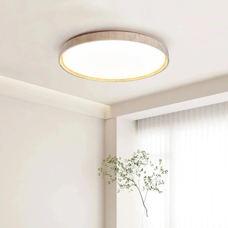 plafonnier Led en pierre Downlight monté en Surface rétro luminaires noyer bûche bois couleur chambre salon grande lumière