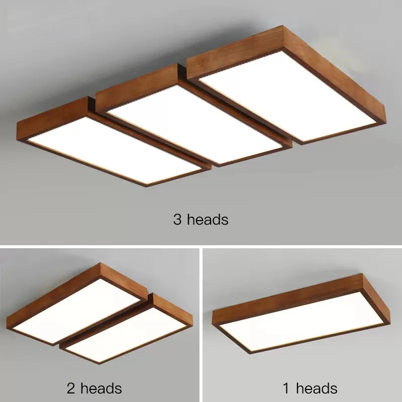 lustre à led moderne pour intérieur design en bois - vue 6 sur 9