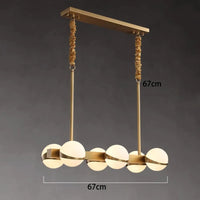 Lustre doré design intérieur moderne LED