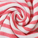 Serviette de plage turque rayures pompons sauna spa