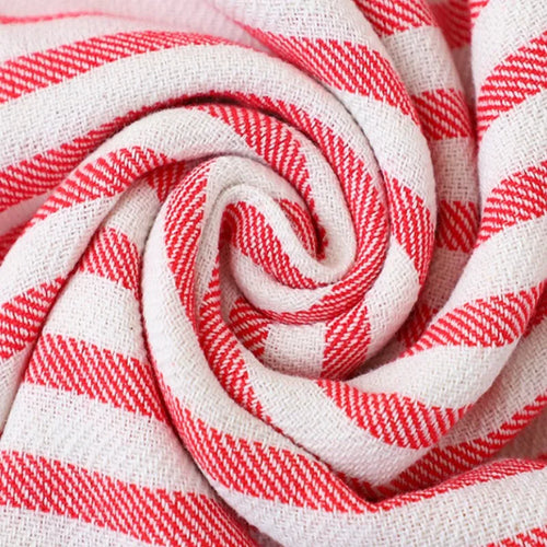 Serviette de plage turque rayures pompons sauna spa
