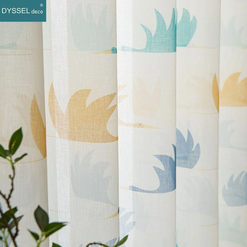 Voilage enfants motifs animaux style européen chambre enfant