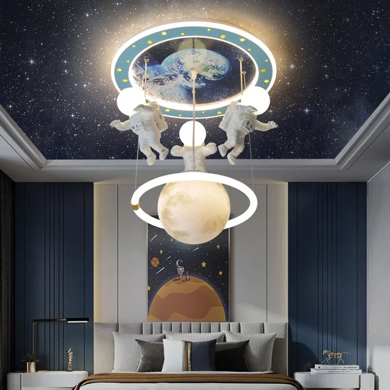 plafonnier led nordique astronaute idéal pour décoration intérieure